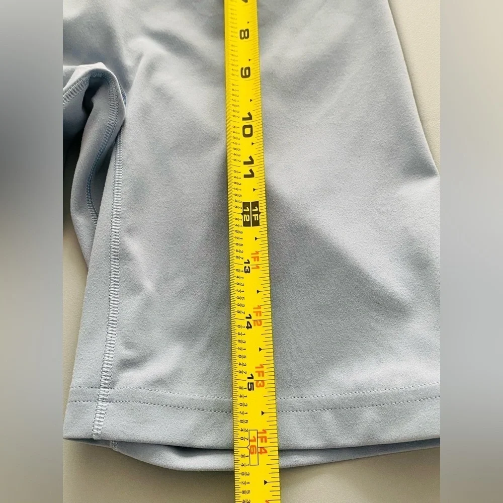 GymShark x Whitney Simmons Cycling Shorts Womens Small Sky Blue Metal Tab